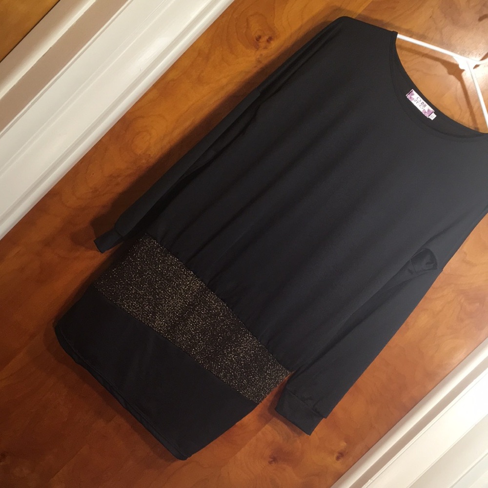 Black and Gold Mini Dress